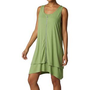 Ellen Tracy  Green Zipper Accent Mini Dress Women's Size M